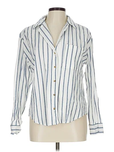 Pre-owned Velvet Heart Long Sleeve Button Down Shirt In White