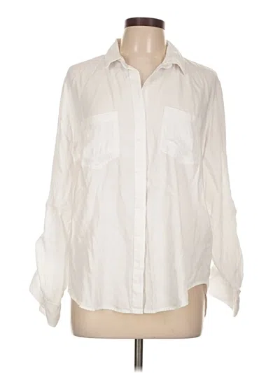 Pre-owned Velvet Heart Long Sleeve Button Down Shirt In White