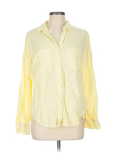 Pre-owned Velvet Heart Long Sleeve Button Down Shirt In Yellow