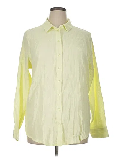 Pre-owned Velvet Heart Long Sleeve Button Down Shirt In Yellow