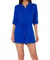 Velvet Heart Luba Shorts Romper In Marine Blue In Blue