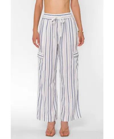 Velvet Heart Lynlee Pant In Blue White Stripe In Multi