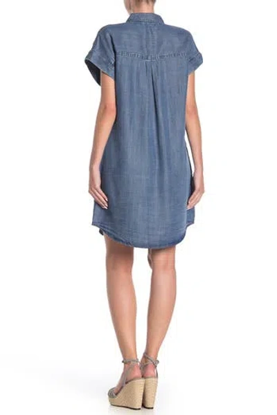 Velvet Heart Marcie Button Up Shirt Dress In Blue