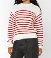 Velvet Heart Margot Long Sleeve Sweater In Red Stripe In Red