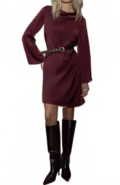 Velvet Heart Mariko Mini Dress In Deep Maroon In Burgundy