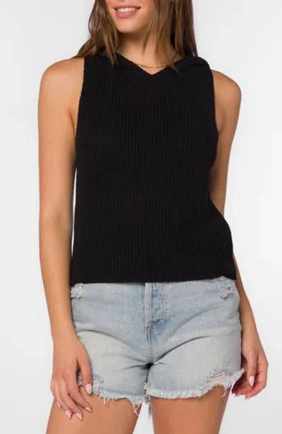 Velvet Heart Marty Sleeveless Hooded Sweater In Black