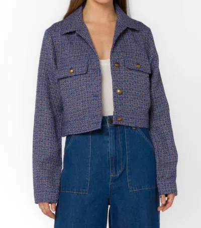 Velvet Heart Mateo Tweed Jacket In Blue Tan In Multi