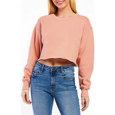 Velvet Heart Maverick Crop Sweatshirt In Pink