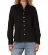 Velvet Heart Memphis Long Sleeve Button Up In Black In Black