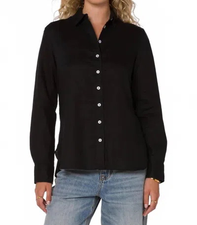 Velvet Heart Memphis Long Sleeve Button Up In Black