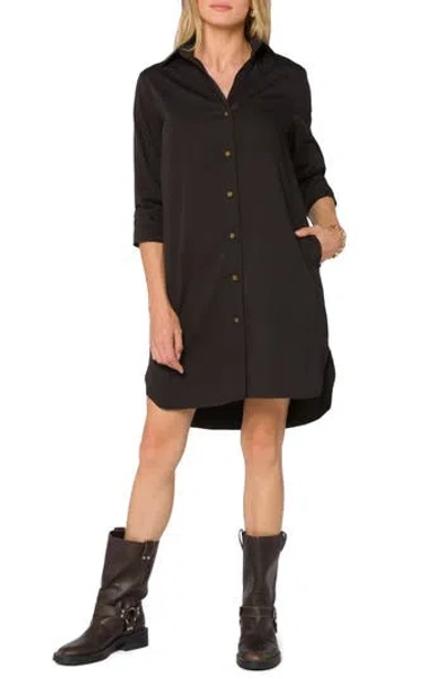 Velvet Heart Morrigan Relaxed Fit Shirtdress In Black