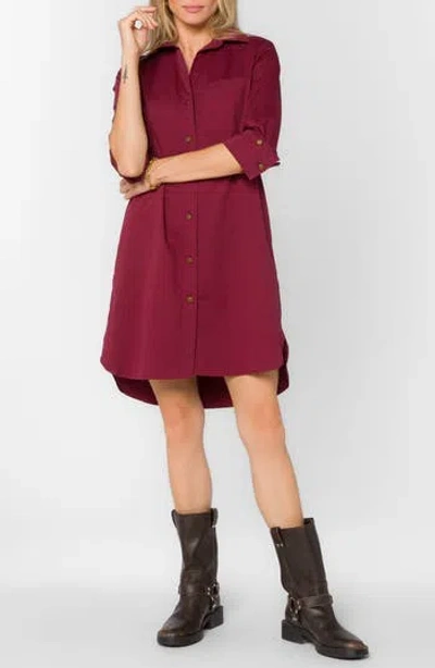 Velvet Heart Morrigan Relaxed Fit Shirtdress In Red