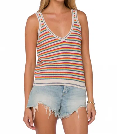 VELVET HEART NADIA SLEEVELESS TOP IN SUNNY STRIPE