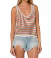 Velvet Heart Nadia Sleeveless Top In Sunny Stripe In Multi
