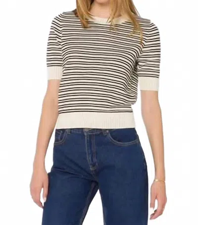 Velvet Heart Norine Stripe Sweater In Black In Multi