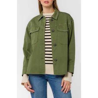 Velvet Heart Odette Studded Utility Jacket In Green