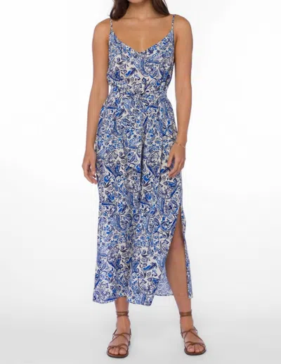 Velvet Heart Page Paisley Dress In Blue