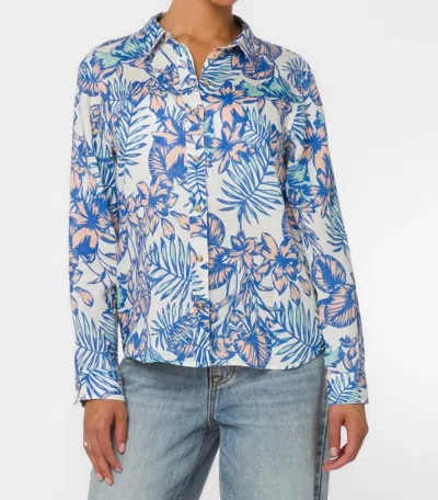 Velvet Heart Paloma Shirt In Blue Tropicana