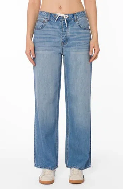 Velvet Heart Pam Drawstring Straight Leg Jeans In Blue