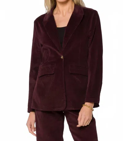 Velvet Heart Patty Velvet Blazer In Deep Plum In Burgundy