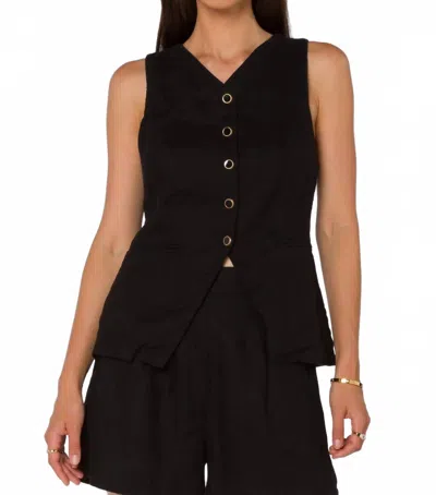 Velvet Heart Pices Long Vest In Black