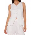 Velvet Heart Pices Long Vest In Optic White In White