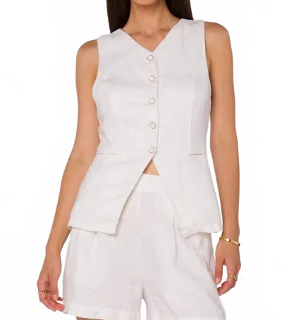 Velvet Heart Pices Long Vest In Optic White