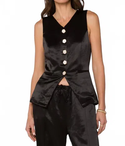Velvet Heart Pisces Satin Vest In Black