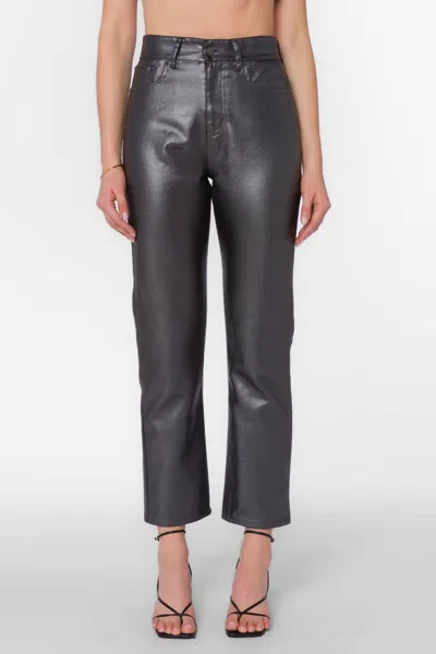 Velvet Heart Polly Straight Leg Jeans In Charcoal In Pink
