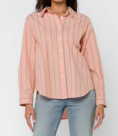 Velvet Heart Randall Stripe Shirt In Pink