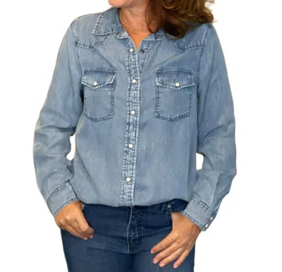 Velvet Heart Raquel Tencel Denim Shirt In Mill Valley In Blue