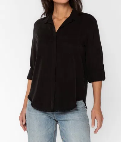 Velvet Heart Riley Button Down Shirt In Black