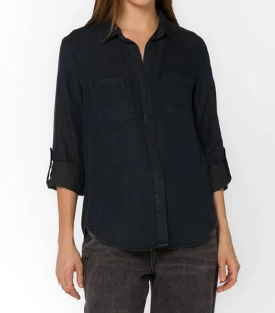 Velvet Heart Riley Button Down Shirt In Indigo Overdye In Multi