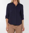 Velvet Heart Riley Long Sleeve Top In Midnight Navy In Blue