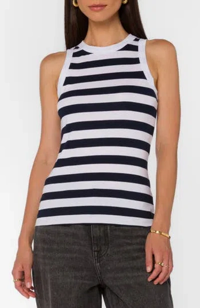 Velvet Heart Rios Racerback Tank In Navy White Stripe