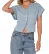 Velvet Heart Roden Top In Catalina Sky In Blue