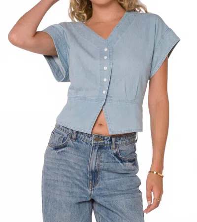 Velvet Heart Roden Top In Catalina Sky In Blue