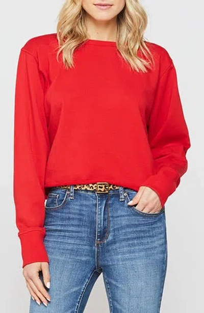 Velvet Heart Rolene Cotton Crop Sweatshirt In Brown