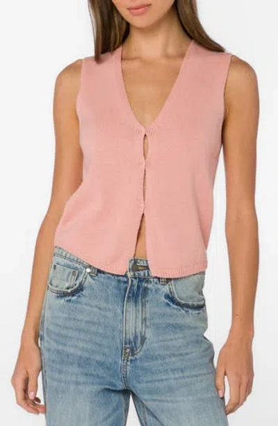 Velvet Heart Rosina Sleeveless Knit Vest In Powder Coral