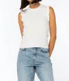 Velvet Heart Ruffle Sweater Tank In White In White