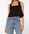 Velvet Heart Saima Cropped Tank In Black In Black