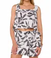Velvet Heart Saima Square Neck Cropped Top In Black/white In White