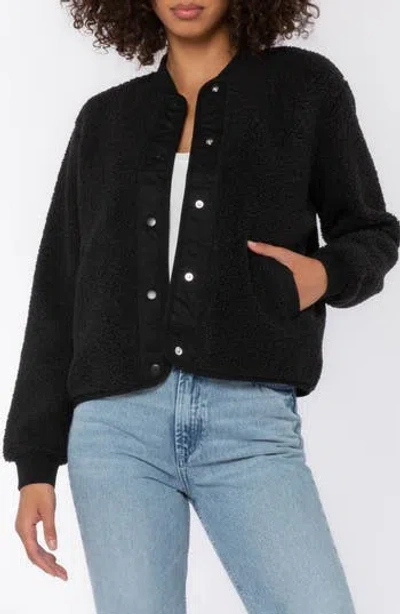 Velvet Heart Saint Fleece Bomber Jacket In Black