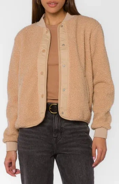 Velvet Heart Saint Fleece Bomber Jacket In Neutral