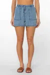 Velvet Heart Lyra Pull On Shorts In Medium Stone In Blue