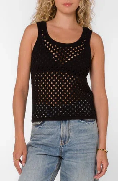 Velvet Heart Santina Open Knit Tank In Black