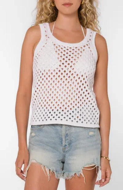 Velvet Heart Santina Open Knit Tank In White