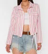Velvet Heart Seren Jacket In Fuchsia Stripe In Multi