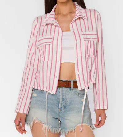 Velvet Heart Seren Jacket In Fuchsia Stripe In Multi