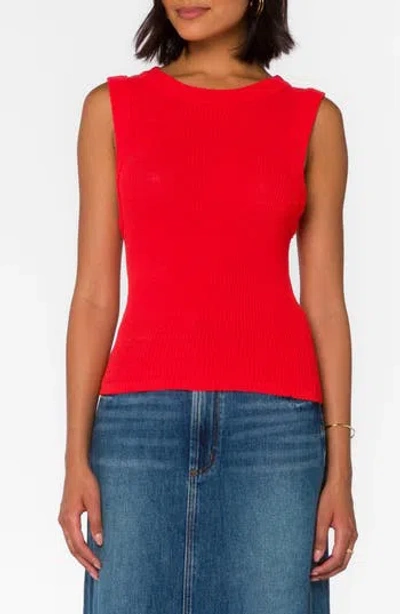Velvet Heart Sherry Textured Knit Vest In Red Ribbon